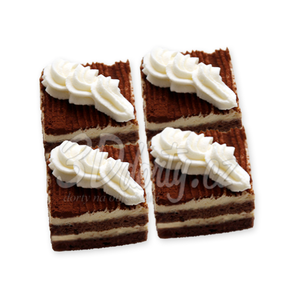 Řez tiramisu (minizákusek)